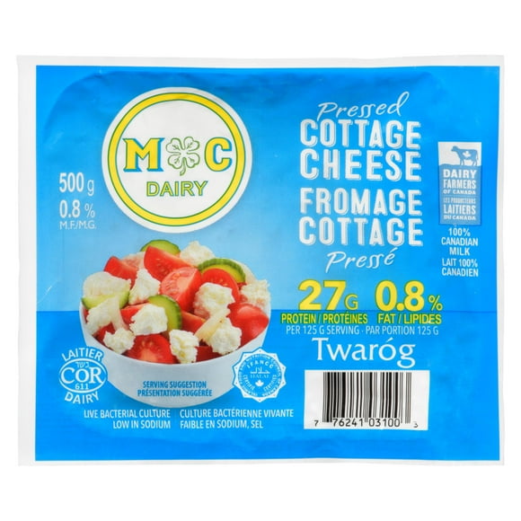 MC Dairy 0.5 % M.F. Pressed Cottage Cheese, 500 g