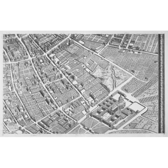 Paris 1739 Sectional map Canvas Art - Michel-Etienne Turgot (12 x 18)