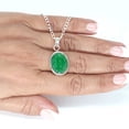 thumbnail image 5 of 925 Sterling Silver Pendant Natural Kiwi Quartz Handmade Jewelry, 5 of 8