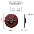 thumbnail image 2 of Hoease 10 Inch Silent Wall Clock, Industrial Wrench Red Rust Decorative Wall Clock, Battery Operated Non-Ticking Round Clock for Garage Workshop Home Decor, 2 of 10