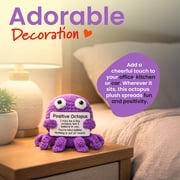 Positive Octopus - Emotional Support Crochet Dolls, Positive Crochet Animals, Emotional Support Plush Gift, Stuffed Animal for Anxiety & Stress Relief