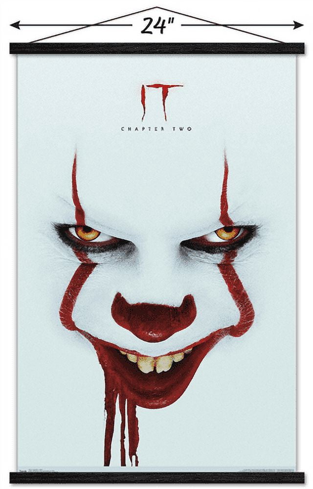 IT: Chapter 2 - Smile One Sheet Wall Poster with Magnetic Frame, 22.375" x 34"