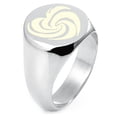 thumbnail image 1 of Sterling Silver Love Swirl Heart Engraved Round Flat Top Polished Ring, 1 of 1