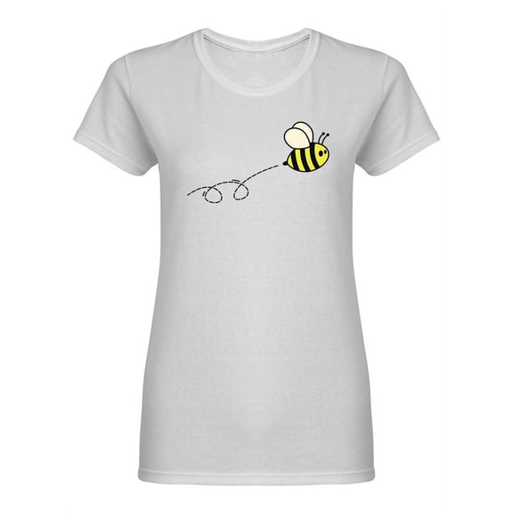 Flying Bee Design Shaped T-Shirt Women -Image by Shutterstock, Female Medium