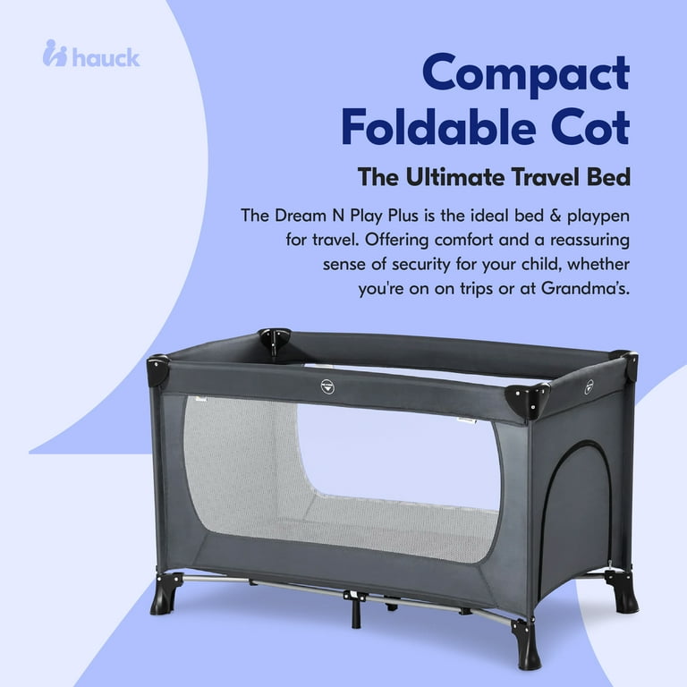 hauck Dream'n Play Plus Travel Cot Lightweight, Foldable Sleep