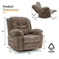 thumbnail image 3 of Sfxingyou Large Power Swivel Rocker Recliner with Massage and Heat, USB Port,Overstuffed Electric Rocking Chairs Living Room(Mocha), 3 of 8
