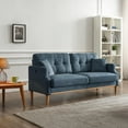 thumbnail image 2 of DEALTOPS Mid-Century Modern 3 Seat Sofa Couch, The Ultimate Comfort Experience Loveseat with Thick Cushions,Waterproof Fabric,and USB Port - Blue, 2 of 7