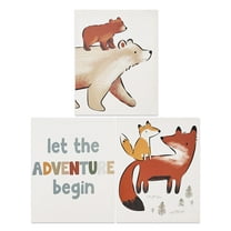 Modern Moments By Gerber Baby Unframed Wall Art, 3 Piece Set, White Adventure