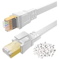 thumbnail image 1 of Cat8 Ethernet Cable 75 FT, High Speed Flat Gigabit Ethernet Cable Shielded with Gold Plated RJ45 Connector,DEEGO 40Gbps, 1 of 2