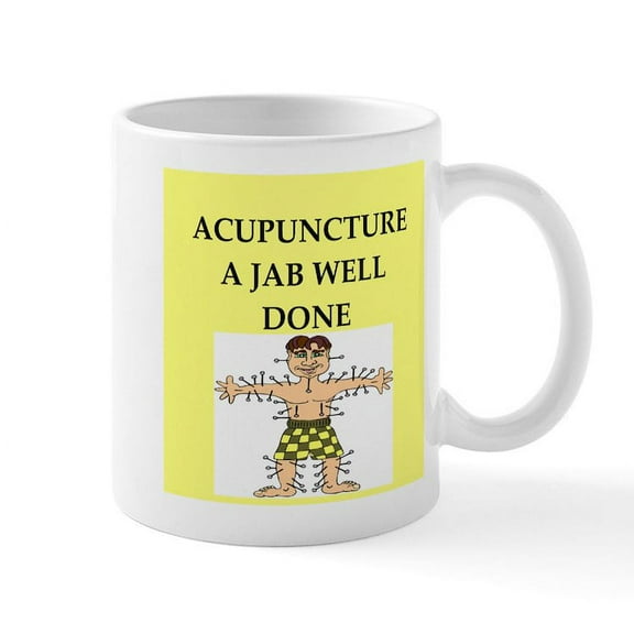 CafePress - Acupuncture Mug - 11 oz Ceramic Mug - Novelty Coffee Tea Cup