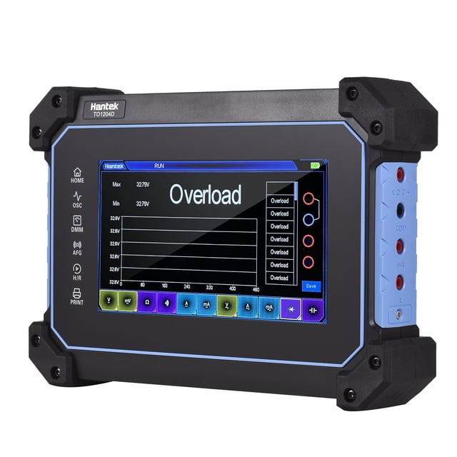 Osciloscopio Multímetro de osciloscopio portátil recargable Hantek TO1204D 4 canales Ancho de banda de 200MHz Tasa de muestreo de 1GSa/S Profundidad de almacenamiento de 8M Fuente de señal de 25MHz O Hantek Osciloscopio