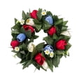 thumbnail image 2 of Nkmbld 4th of July Patriotic Wreath Decorations, Independence Day Star Wreath Red White Blue Spring Door Wreath for Veterans Day, Memorial Day Decor, 2 of 8