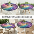 thumbnail image 7 of Colorful Tie Dye Nebula Pattern Round Fitted Tablecloth with Elastic Edge,Dining Table Cover Waterproof,Outdoor Round Tablecloth for Camping,Dining,Indoor and Outdoor, 7 of 7