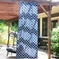 thumbnail image 6 of Sunnydaze Modern Blue Quatrefoil Light-Filtering Indoor or Outdoor Curtain, 52" x 108" (1 Panel), 6 of 12