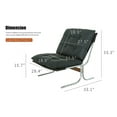 thumbnail image 2 of LiviNest Leather Lounge Chair: High Back Accent Chair with Metal Legs & Soft Padded Seat - Modern Office Chair for Small Business & Home Workspace - 350lbs Capacity Ergonomic Design in Black/Brown, 2 of 6