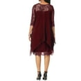 thumbnail image 4 of LilyLLL Womens Half Sleeve Lace Chiffon Evening Party Workwear Casual Dress, 4 of 4