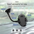 thumbnail image 2 of iHome Gooseneck Car Mount, Suction Cup Base, Adjustable Arm, 360° Swivel, Non-Slip Cradle, 2 of 5