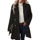 thumbnail image 3 of Abrigo de Felpa para Mujer, Cómodo, Informal, Cálido, con Cuello de Traje, Cruzado, Medio. Negro XXL, 3 of 8