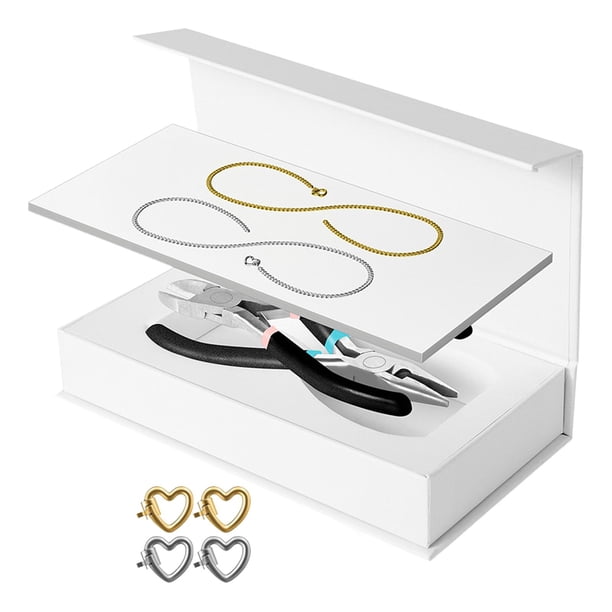 Kit de pulsera permanente, fabricación de pulseras para parejas, regalos informales, pulsera cerrada DIY para compromiso, Día de San Valentín, familia 1 Plata 1 Oro