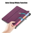 thumbnail image 5 of TOP SHE Case for 2021 Samsung Galaxy Tab S7 FE (12.4", Model SM-T730), Tab S7 Plus 12.4-inch Case (SM-T970) - PU Leather Hard Plastic Case, Slim Lightweigt Smart Stand Trifold Flip Cover (Purple), 5 of 10