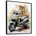 thumbnail image 2 of Designart "Touring with a Scooter Companion II" Scooter Floater Framed Canvas Print, 2 of 7