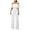 White, variant on asdoklhq Womens Jumpsuits and Rompers,Off Shoulder Casual Solid Lace Side Zipper Jumpsuit