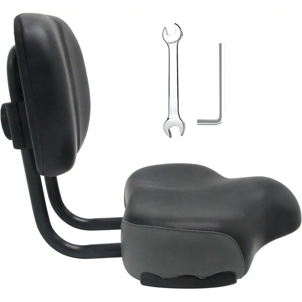 MOONCOOL Backrest Saddle Bike Seat with Backrest, 11.5" x 9.5" Bicycle