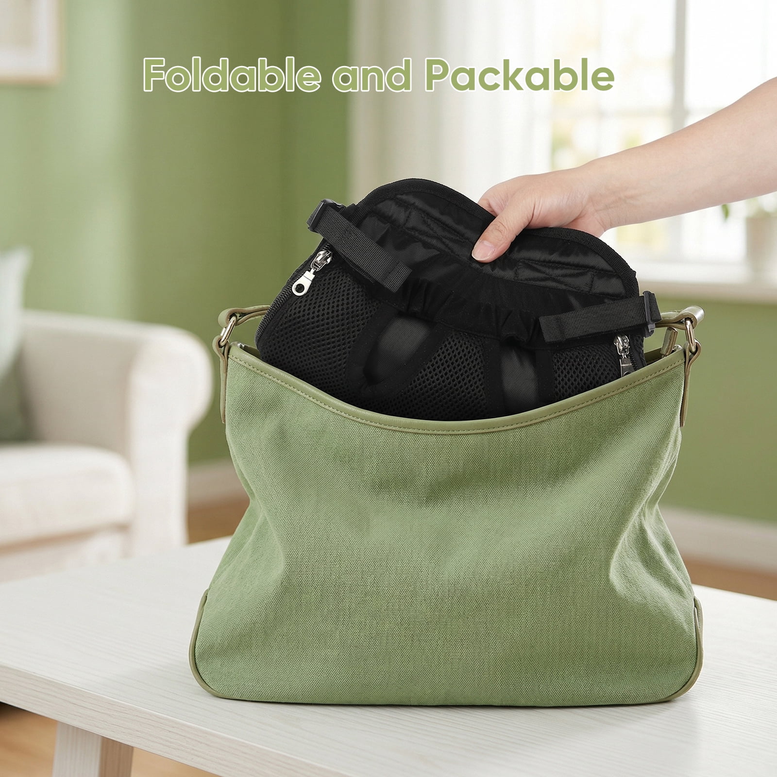 Upgraded Dog Carrier Backpack,Breathable Mesh,Portable Foldable Cat Carrier Sling for Hiking Camping,Adjustable Legs Out Pet Front Carriers Travel Bag for Small Dogs,Puppy,Cat,Rabbit,Black