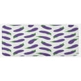 thumbnail image 1 of Eggplant Kitchen Mat, Yummy and Funny Eggplants Friendly Drawing Nutritious Meals Vegan Natural, Plush Decorative Kitchen Mat with Non Slip Backing, 47" X 19", Violet White, by Ambesonne, 1 of 1