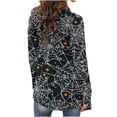 thumbnail image 4 of Lolmot Womens Halloween Costumes Funny Cute Pumpkin Print Cardigan Sweaters Long Sleeve Blouse Lightweight Outwear Coat Open Front Cardigan, 4 of 6