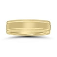 thumbnail image 1 of SZUL Men's 6mm Wedding Band with High Polished Finish and Grooves in 10K Yellow Gold, 1 of 4