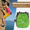 thumbnail image 6 of Yucurem Chalk Bag Adjustable Belt Storage Bag Tear Resistance for Fitness Mountaineering Essential (Green), 6 of 9