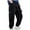 Black, variant on QQAMB Cargo Pants for Big Boys Cotton Elastic Waisted Solid Color Guard Trousers Casual Outwear Pants with Multi Pockets,7 Years