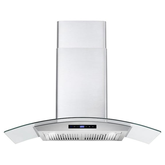 Cosmo 36 in. Ducted Wall Mount Range Hood Kitchen Hood in Stainless Steel with Touch Controls, LED Lighting and Permanent Filters