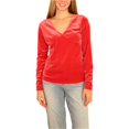 thumbnail image 1 of INC Blusa de terciopelo para mujer, rojo, mediano, 1 of 4