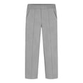 thumbnail image 5 of Amidoa Boys Twill Chino Pants Straight Leg Causal Elastic Waist Regular Fit Stretch Kids School Uniform Pants Gray Size 7-8Years, 5 of 8