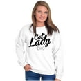 thumbnail image 3 of Cat Lady Officially Certified Funny Women Plus Size Crewneck Sweatshirt Brisco Brands 4X, 3 of 5