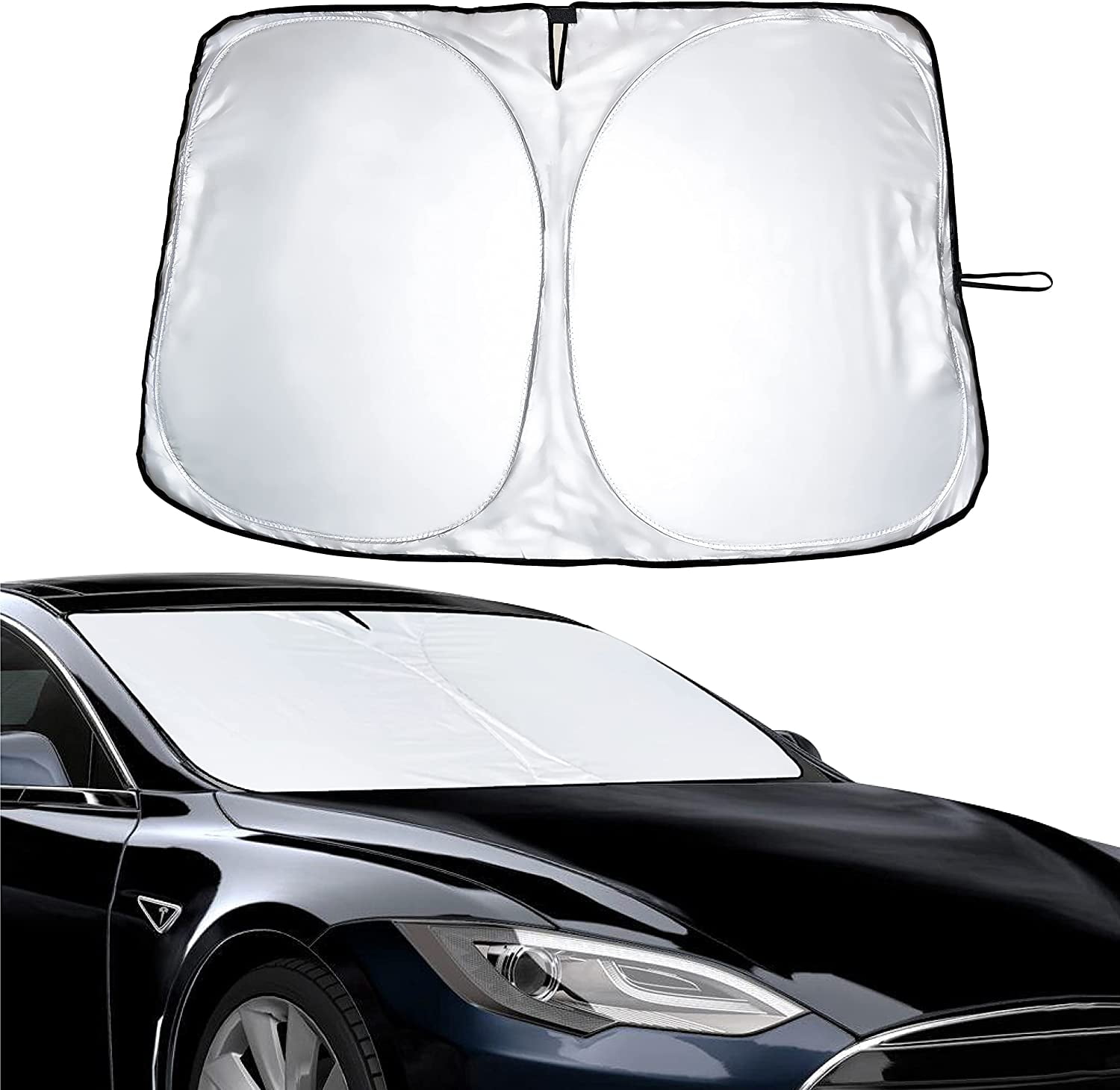 Auto safety The Original Windshield Sunshade Heat Shield for Tesla Model 3 Model Y 2018 2019 2020 2021 Foldable Sun Visor Protector Sun Shade Custom Fit 