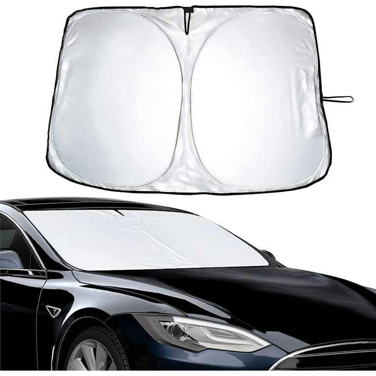 EcoNour Tesla Windshield Sunshade with Storage Pouch for Tesla