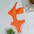 thumbnail image 4 of REORIAFEE One Piece Swimsuit for Women Bathing Suit Monokini Swimwear Vintage Beachwear One Piece Hollow Out Push Up Bikini Pad Swimwear Beachwear Orange S, 4 of 9