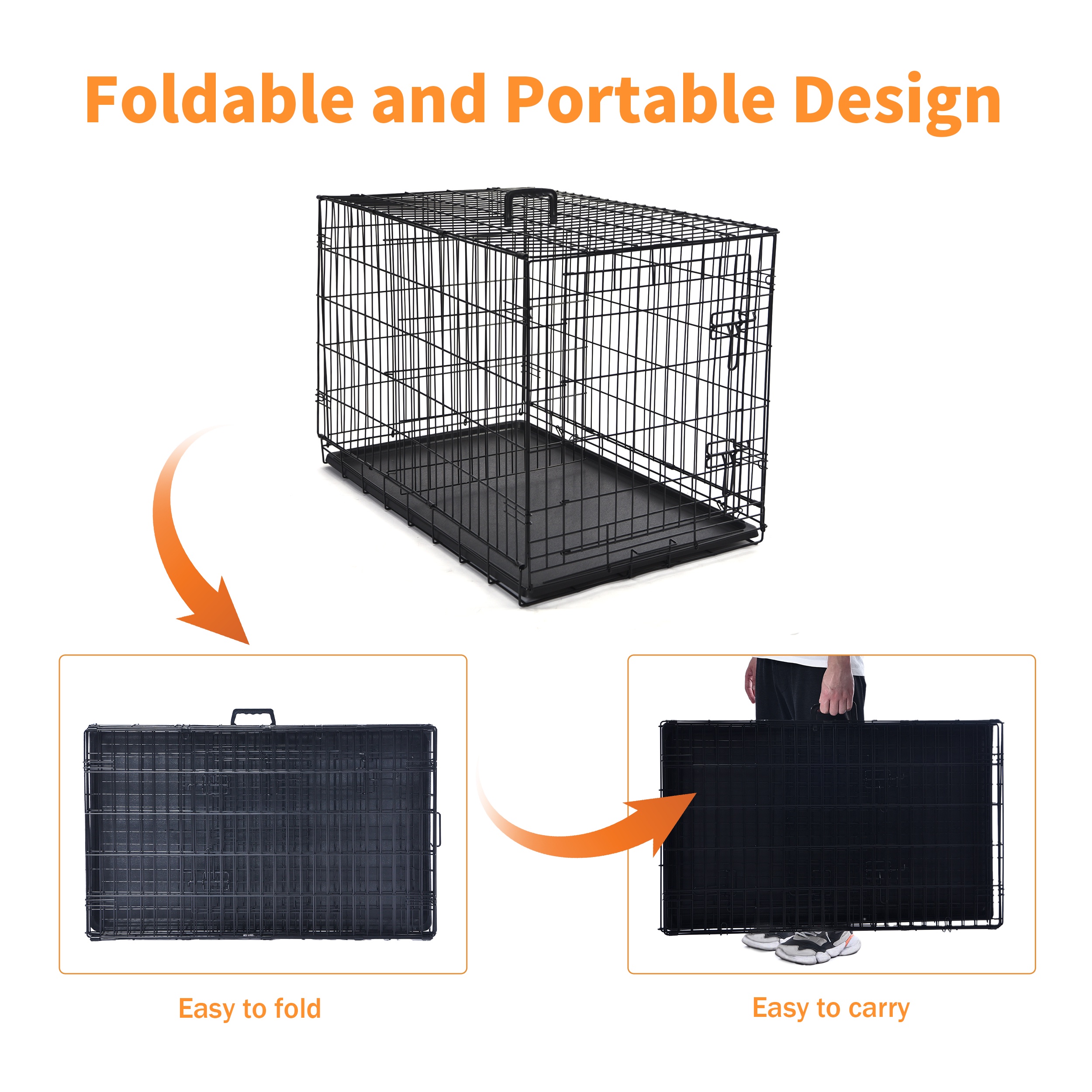 Max & Marlow Single-Door Metal Wire Dog Crate, 36" x 22" x 24.5" photo 7