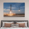 thumbnail image 4 of Landing of the side boosters after the Falcon Heavy Demonstration Mission Canvas Poster Bedroom Decor Sports Landscape Office Room Decor Gift,Frame-style,20x30inch(50x75cm), 4 of 8