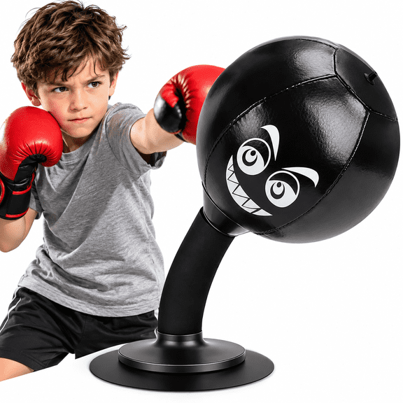 Desktop Punching Bag for Stress Relief , Portable Tabletop Design, Strong Suction Cup Tabletop Boxing Ball For All Ages, Suitable for Office or Home