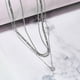 thumbnail image 2 of JeenMata Multipack 3 piezas colgante de collar en capas para mujer, chapado en oro blanco, cadena de oro, collar de gargantilla, collar en capas de espiga, regalo de joyería, 2 of 6