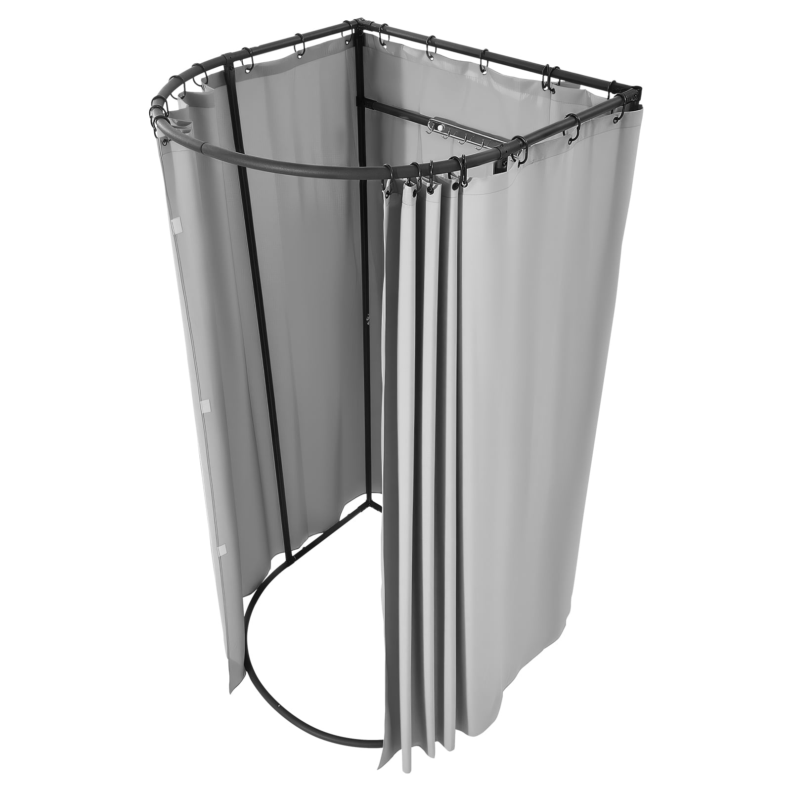 KFFKFF Portable Fitting Room with Durable Polyester Curtains, Privacy Space with Shading Curtain and Hook, Ideal for Boutiques, Malls, Tailor Shops, and Outdoor Use, 39 x 37 x 79 in