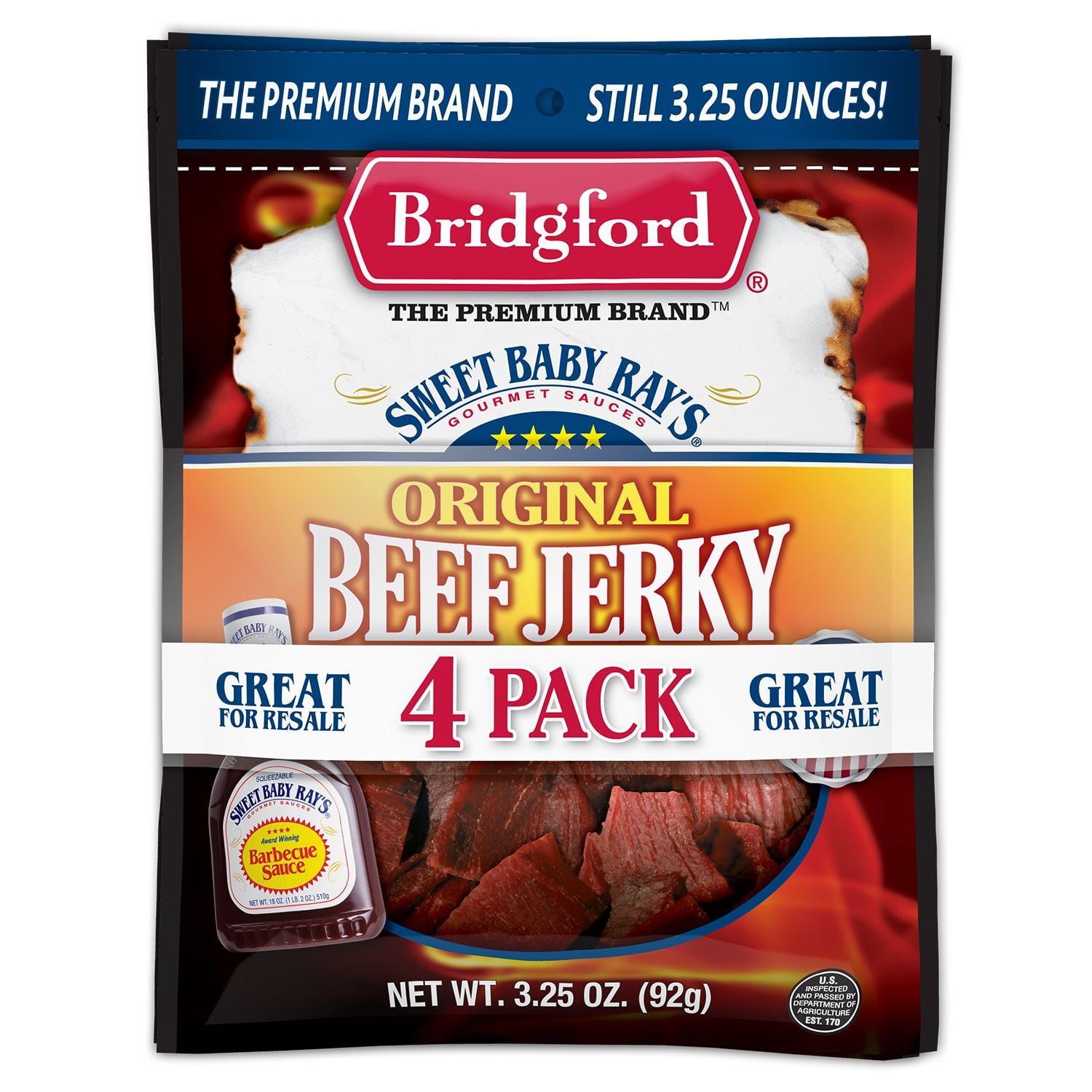 SBR ORIGINAL BEEF JERKY 3.25 OZ 4 PACK