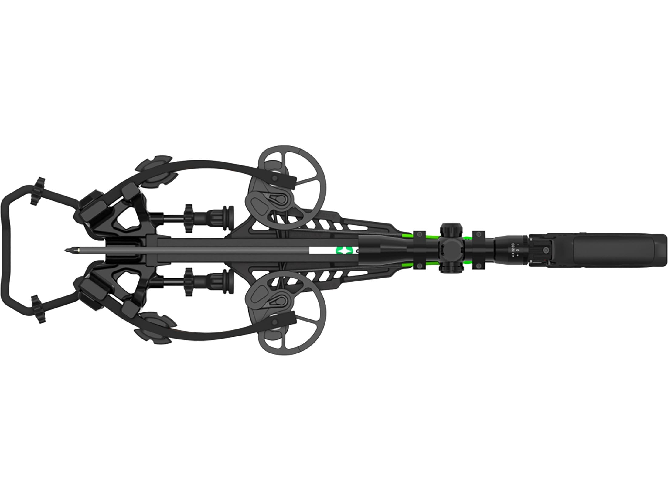 Centerpoint Sniper G4D Crossbow, 400 FPS, 4x32mm Illuminated Scope, Adjustable Stock, Whisper Silencing, Detachable Silent Crank, Includes 20 Carbon Arrows, Quiver, Rope Cocker (C0020)