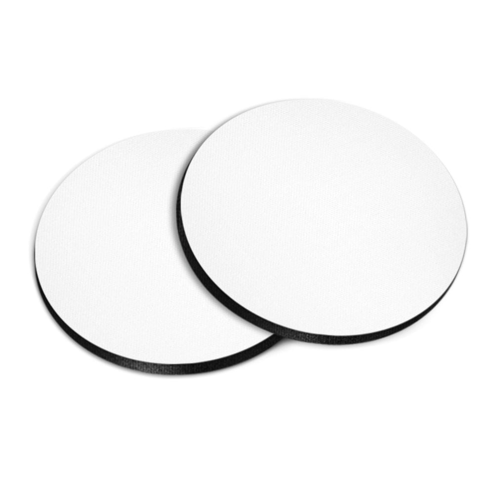 25 Blank White 3 1/2" Round Coasters 1/8" Neoprene Sublimation Heat Trans Rd25 