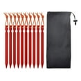 thumbnail image 1 of 10 Pcs Piquets de Tente Professionnels en Alliage d'Aluminium, Clous de Sol, Rouges, 18 cm, 1 of 8