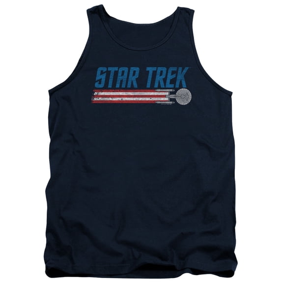 Star Trek Americana Enterprise Adult Tank Top Navy